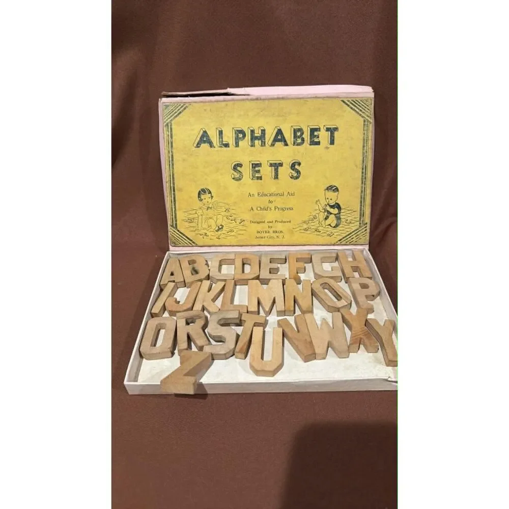 Vintage Alphabet Sets Educational Aid By Boyer Bros.